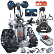 ERBO 408 шт. городской креативный робот RC Электрические строительные блоки Technic дистанционное управление Интеллектуальный робот Кирпичи игрушки для мальчиков