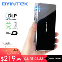 Мини-проектор BYINTEK P10, умный карманный портативный видеопроектор с Wi-Fi, светодиодный DLP лазерный мобильный проектор для смартфона 4K 3D Cinema