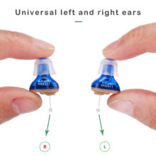 Универсальные слуховые аппараты для левых и правых ушек, усилитель звука CIC, невидимый маленький Новый мини FDA CE, внутренние слуховые аппараты