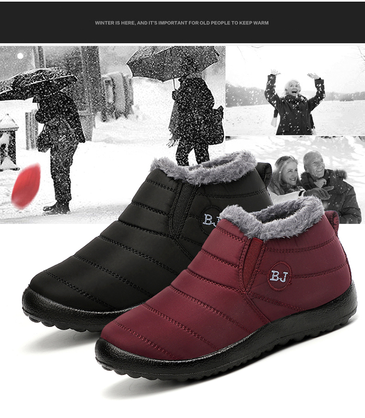 Мужские ботинки, легкая зимняя обувь для мужчин, зимние ботинки, водонепроницаемая зимняя обувь размера плюс 47, Зимние ботильоны без шнуровки унисекс