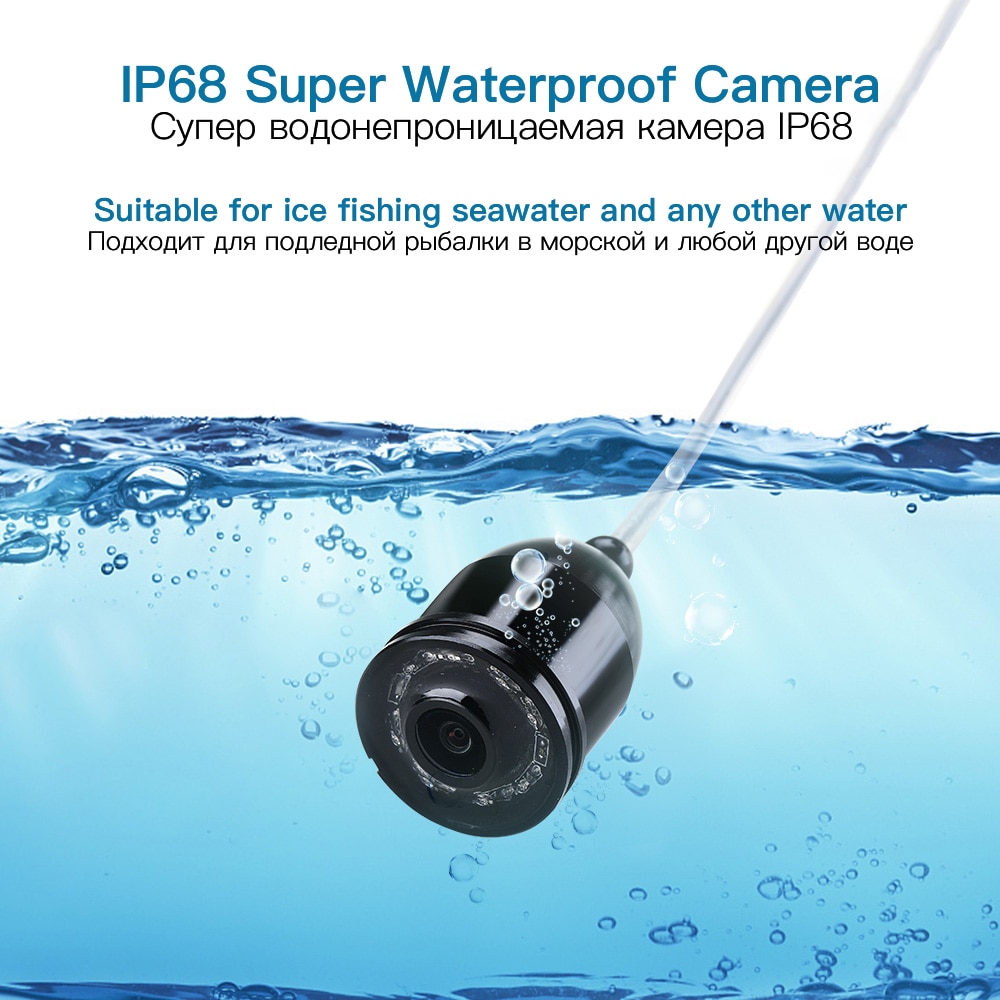 Рыболокатор EYOYO EF43A, подводная камера для подледной рыбалки, 4,3 дюйма, ЖК-монитор, 8 светодиосветодиодный, камера ночного видения