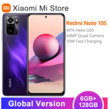 Глобальная версия Xiaomi Redmi Note 10S Mobile 6 ГБ 128 ГБ Helio G95 Octa Core 64MP Камера 6,43 дюйма AMOLED DotDisplay Аккумулятор 5000 мАч