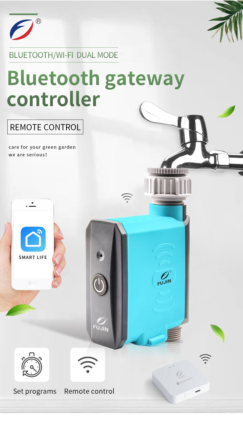 Контроллер для полива цветов, устройство для автоматического орошения, Bluetooth, Wi-Fi, таймер