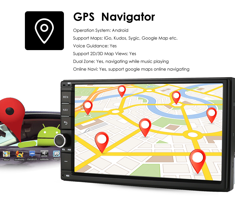 Автомобильный мультимедийный плеер, плеер на Android 10, четыре ядра, 2 Гб ОЗУ, 32 Гб ПЗУ, с GPS Навигатором, Wi-Fi, 4G
