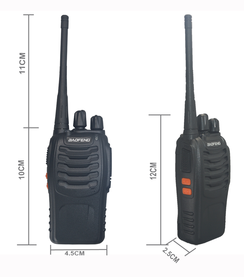 Рация baofeng, приемопередаточная радиосвязь BF 888s UHF 400-470 МГц, рация 16 каналов, радиоприемник, 2 шт./лот