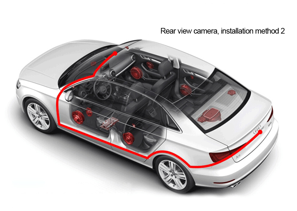 Автомобильный регистратор ADDKEY, видеорегистратор с камерой Full HD 1080P и монитором 4.3'', зеркало заднего вида с двойной видео камерой, записывающая видео камера для авто