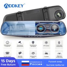 Радар-детектор ADDKEY для автомобилей, антирадар 3 в 1 с функцией зеркала, видеорегистратор DVR с радарным детектором, GPS-трекером, камерой заднего вида и функцией определения скорости, для России